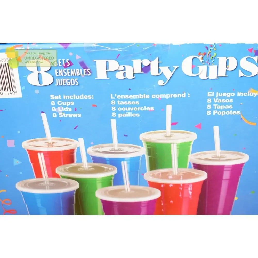 Party Cup Set 32 Oz 8 Piece Set